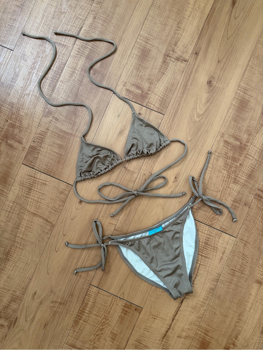 Letarte Tan Triangle Tie-Side Bikini Set